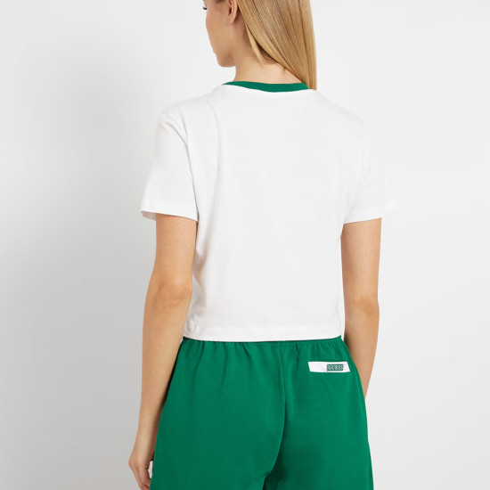 Guess Γυναικεία κοντομάνικη μπλούζα Zoey Crop T-Shirt